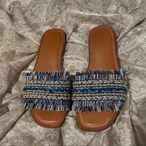 Woman’s Blue Sandal Slides